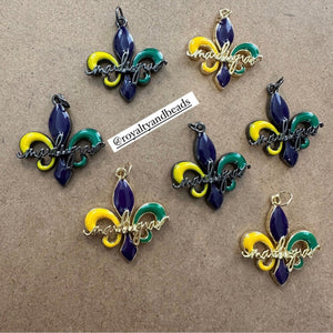 Mardi Gras Fleurdelis charms.