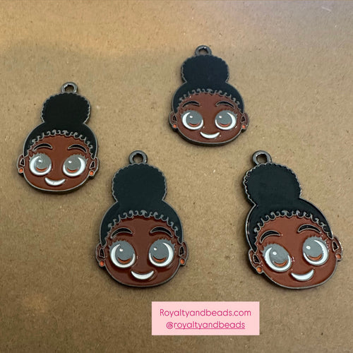 Black little girl charm