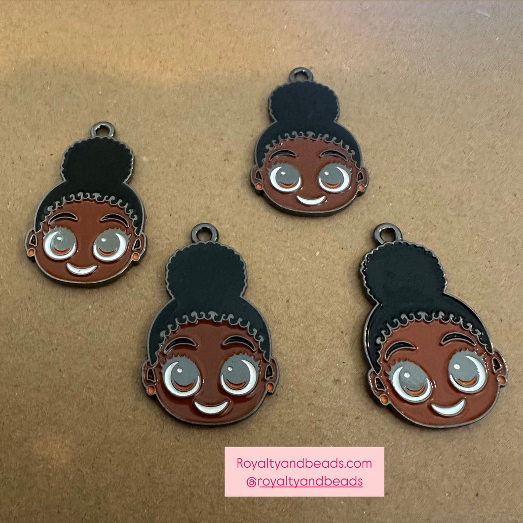 Black little girl charm