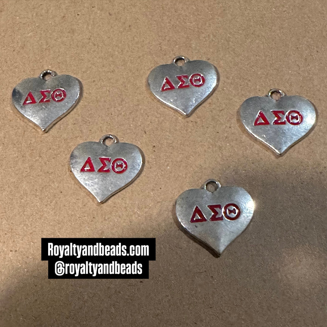 5 Delta heart charms