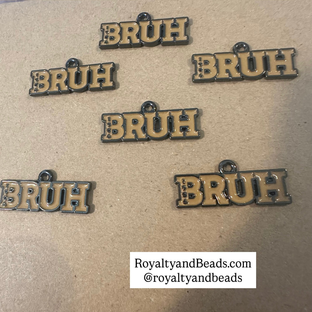 Black Alpha Bruh charm