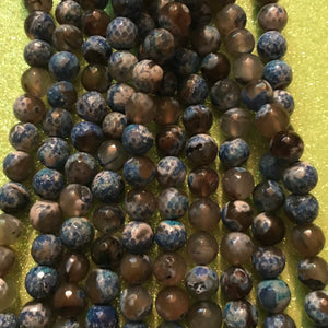 8mm Blue agate beads