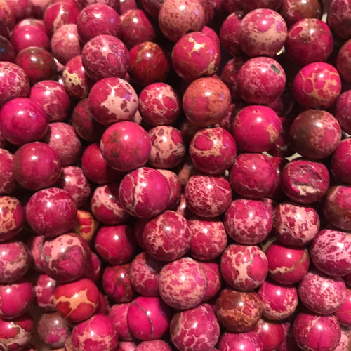 8mm Pink and tan beads