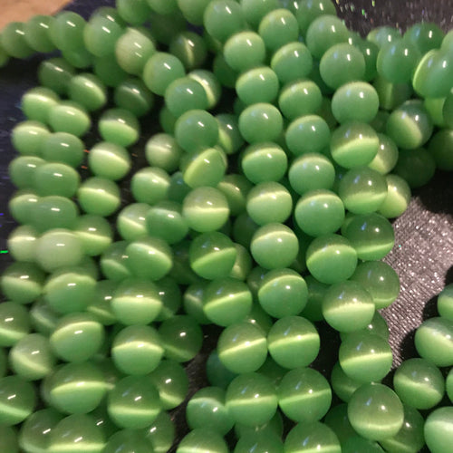 Light Green cats eye beads.