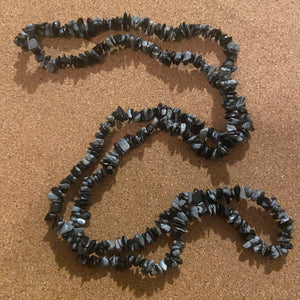 Black and gray rock beads