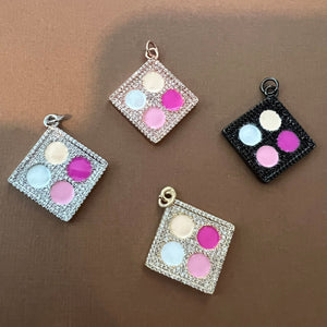 Micro pave make up charms.