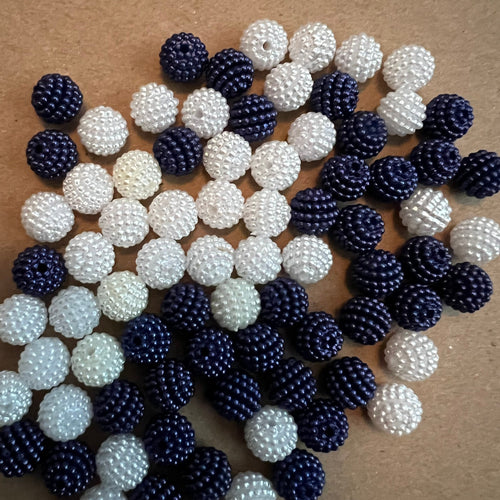 Blue or white beads