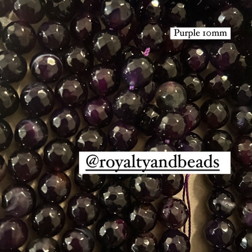 Dark purple beads.