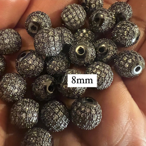 3 black pave 8mm