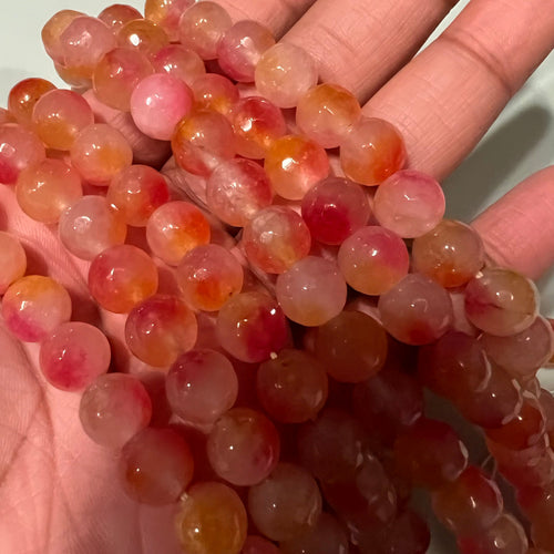 Pink and orange Beads.