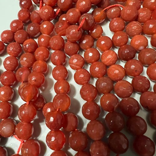 Deep Orange agate beads