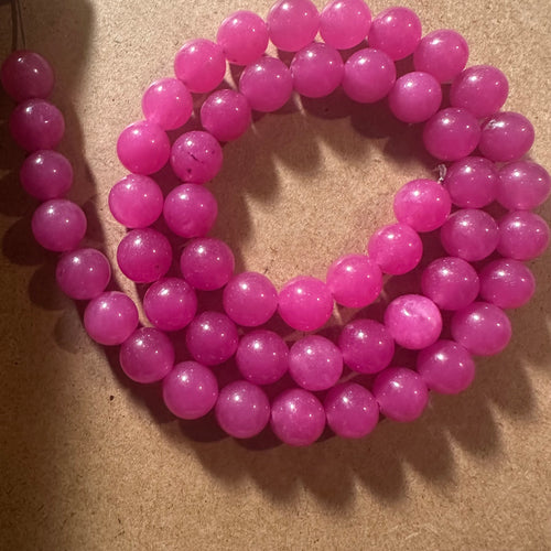 Pinkish beads 8mm.