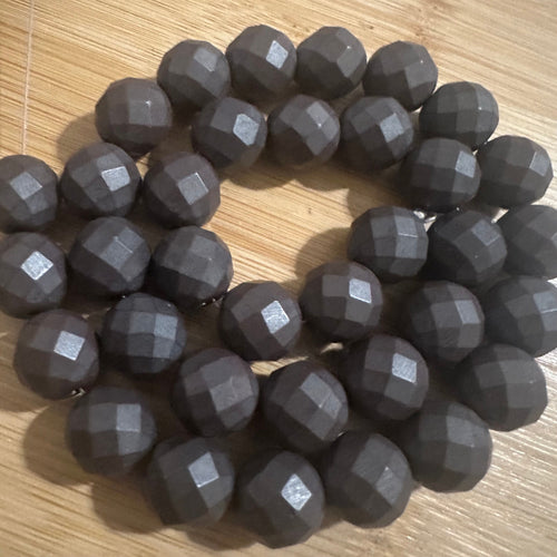Gray beads 12mm