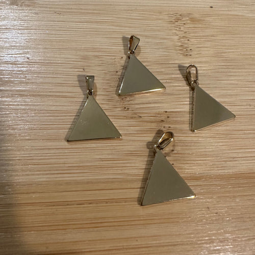 2 gold pyramid charm.