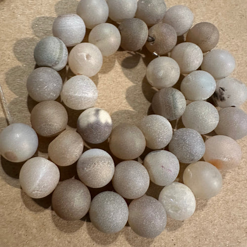 Gray druzy beads