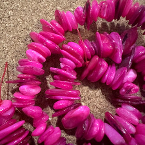 Pink rock beads