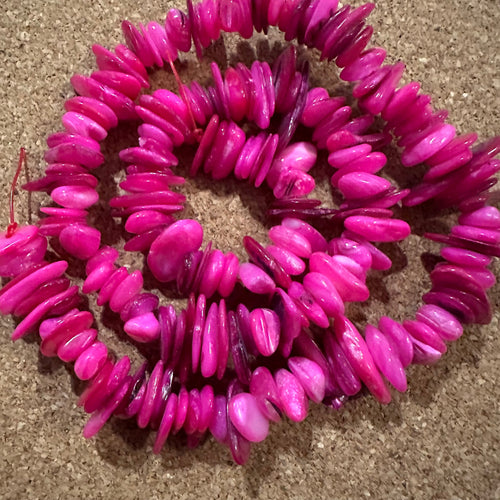 Pink rock beads