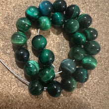 Load image into Gallery viewer, Green tigers eye half strand 8mm