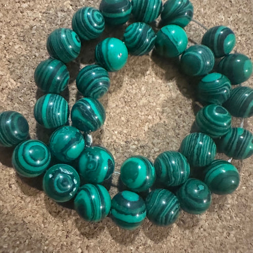 Green beads (half strand) 8mm