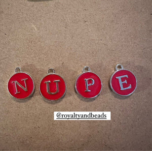 Red NUPE letters
