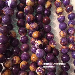 Purple and yellow beads*