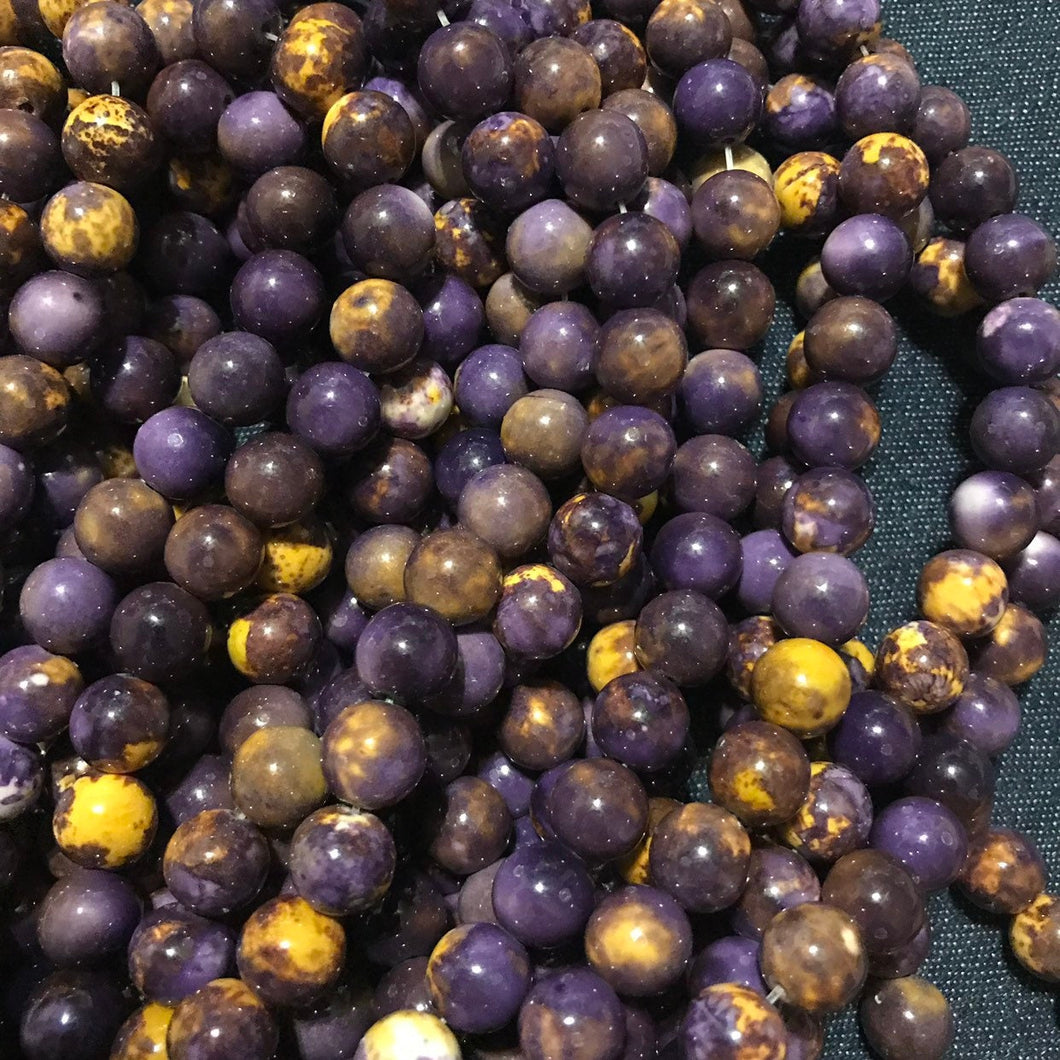Purple and yellow beads*