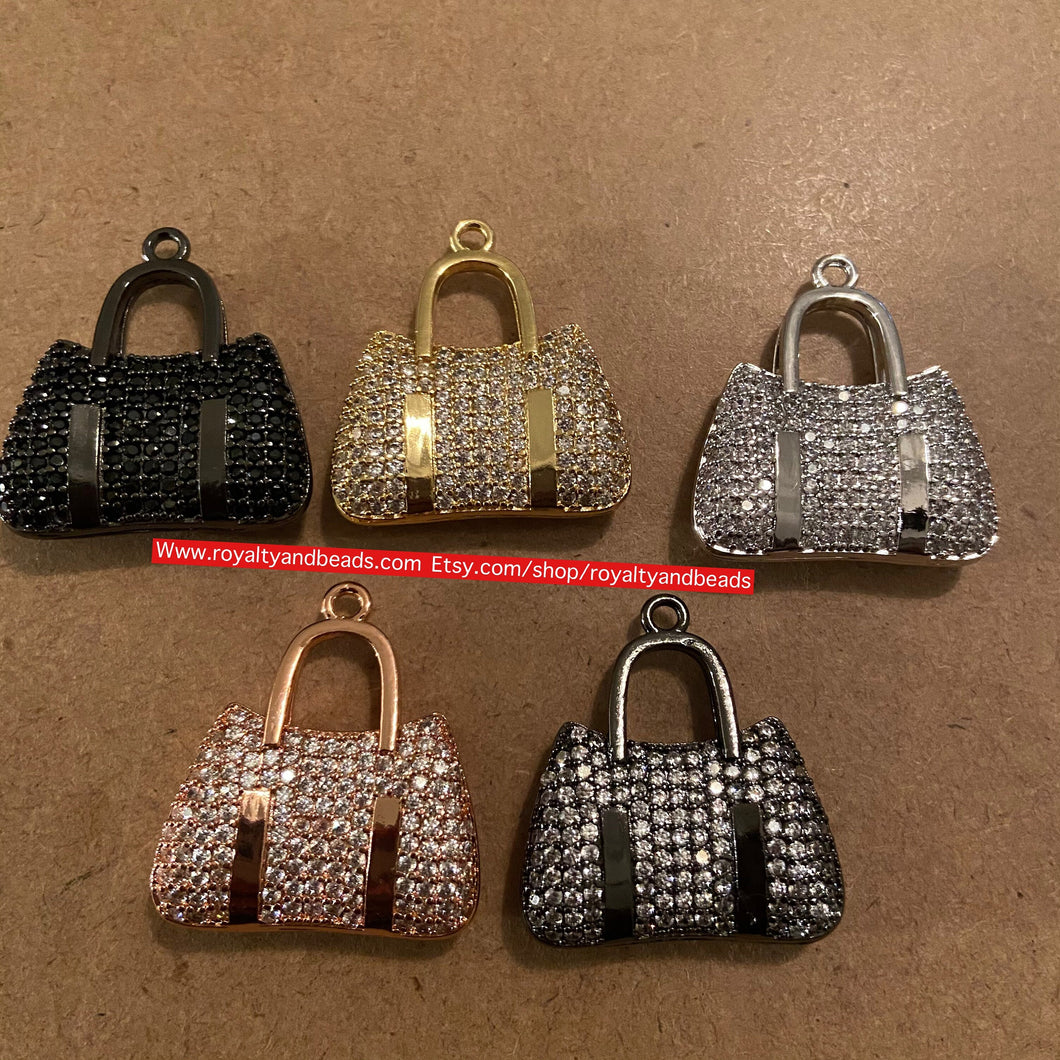 Pave purse charms.