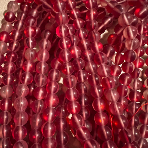 New red and clear beads