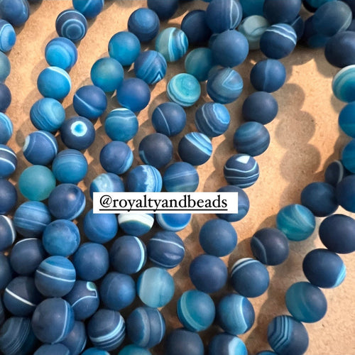 Matte blue agate