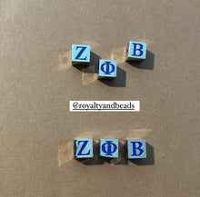 Load image into Gallery viewer, Blue Zeta letter cubes