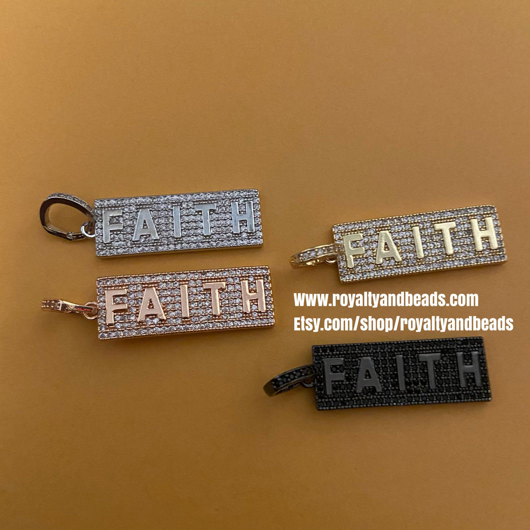 Pave faith charms