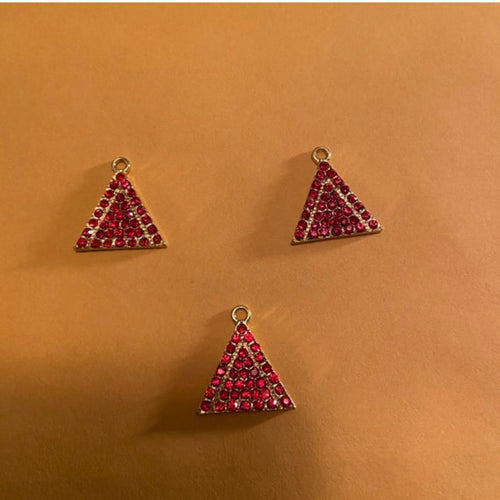 Rhinestone pyramid charms