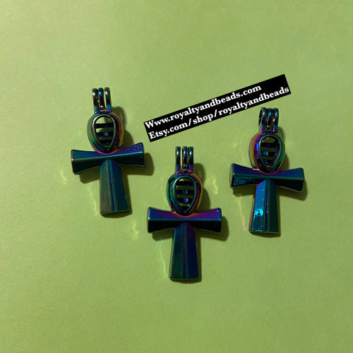 6 Egyptian ankh charms