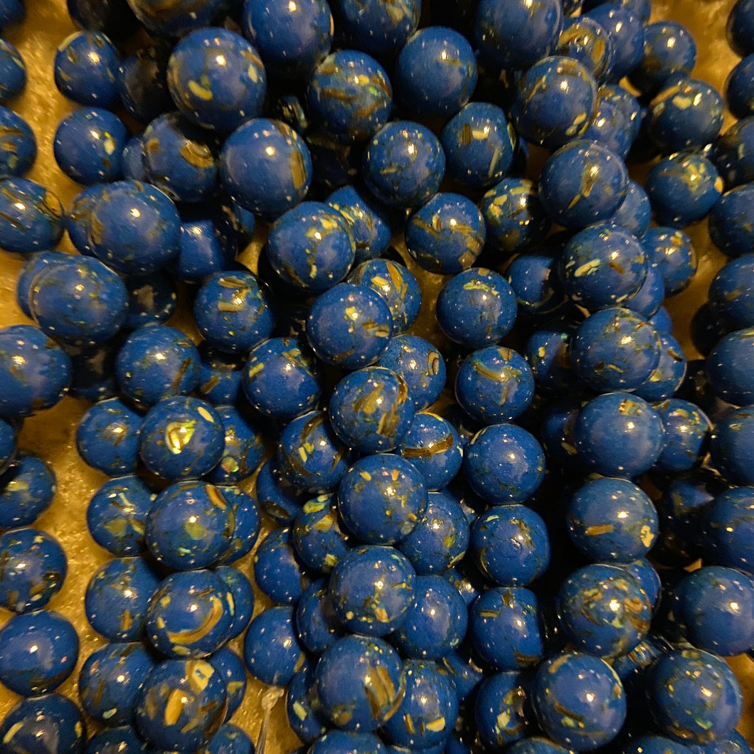 Blue chips beads.