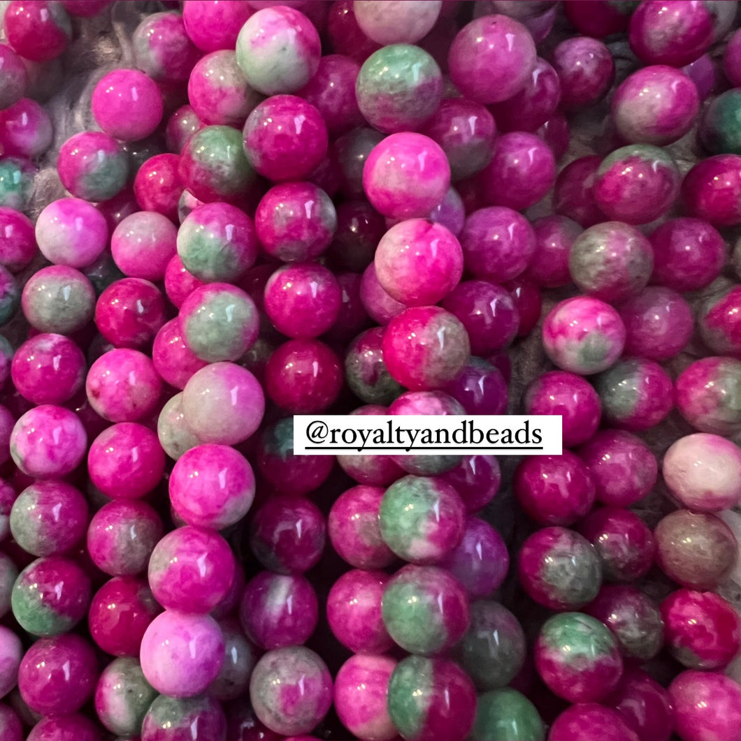 New Pink and green beads