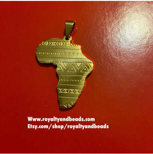 Wavy Gold Africa charm