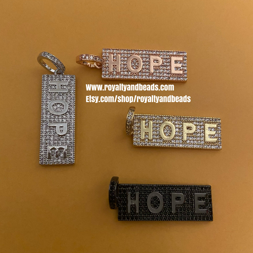 Pave hope charms.