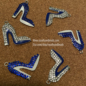 Blue heel shoe charms