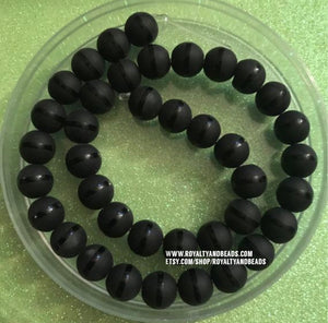 Black stripe beads