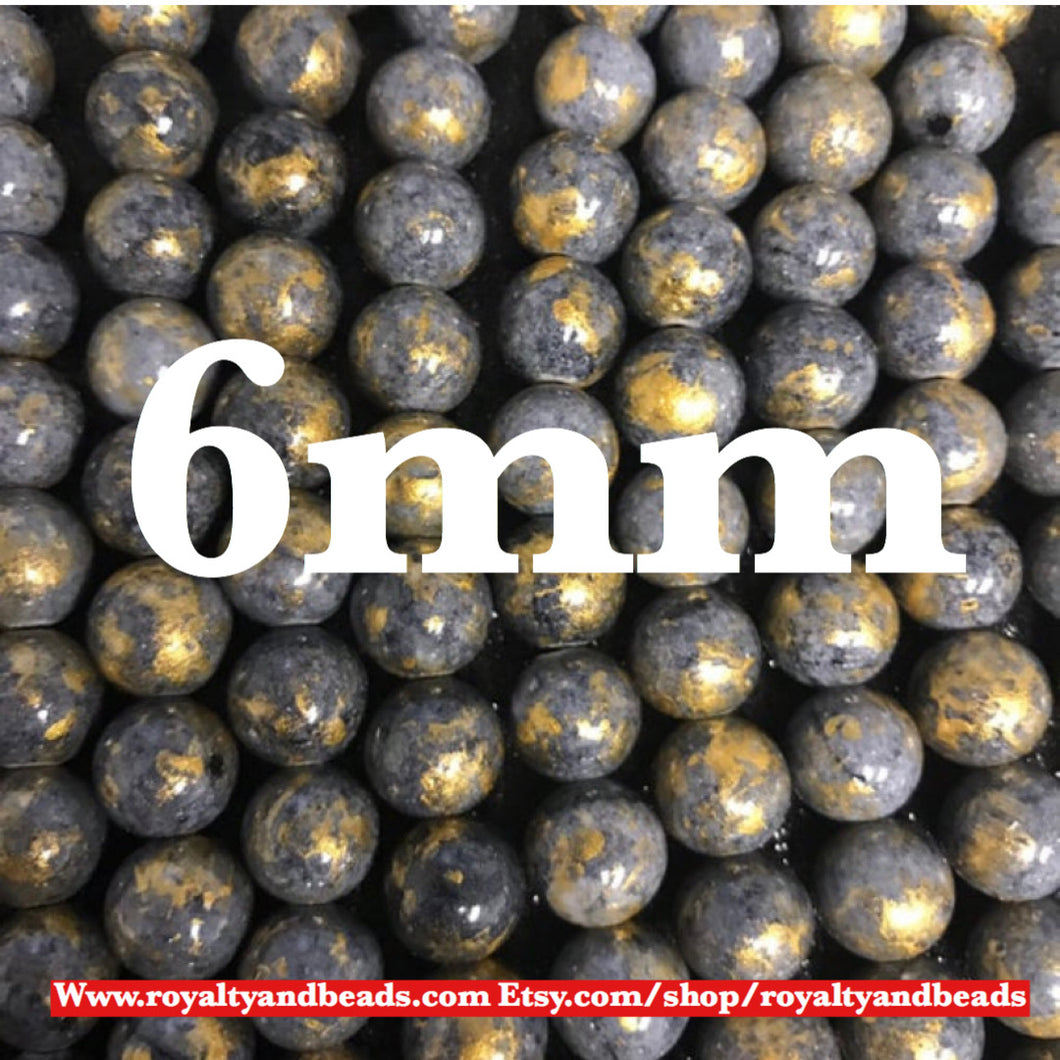 Gray and gold 6mm*