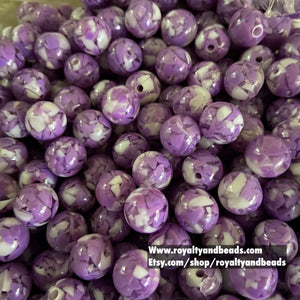 Purple and white beads