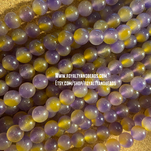 Purple and yellow beads