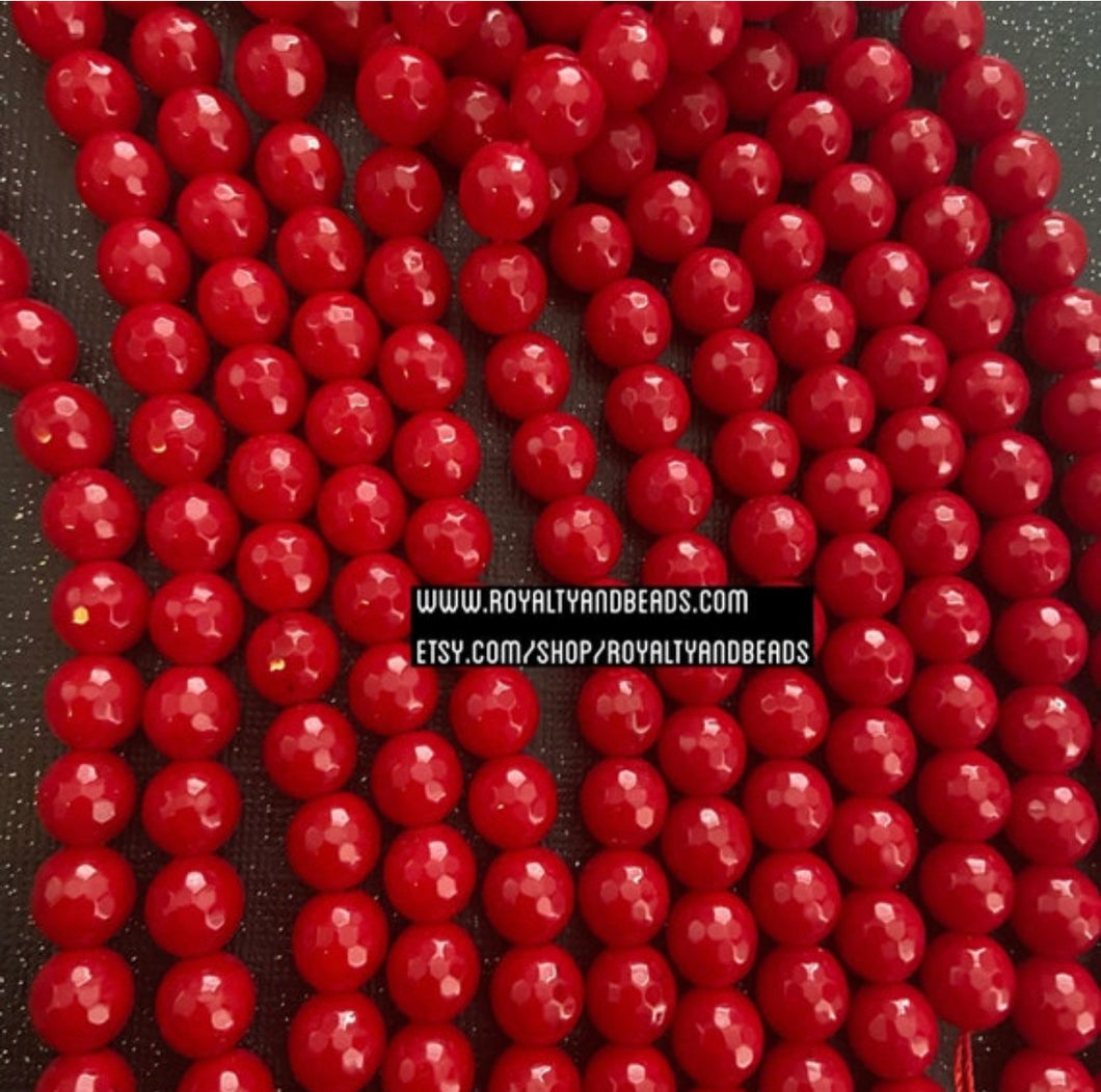 Pure red beads 12mm